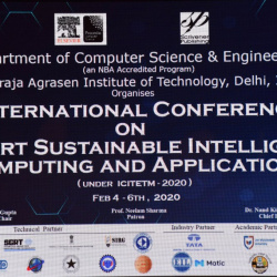 International Conference On Smart Sustainable Intelligent Computing And Applications (4-6 Feb 2020) CSE, MAIT