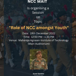 Role Of NCC Amongst Youth (19 DEC 2022) MAIT