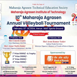 10th Maharaja Agrasen Annual Volleyball Tournament (15-16 Feb 2024) MATES