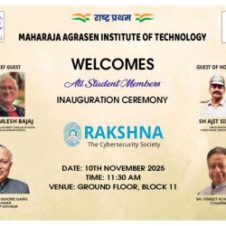Inauguration Ceremony RAKSHNA The Cybersecurity Society (10 Nov 2025) MAIT
